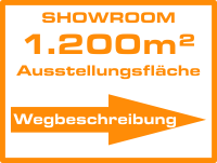 Showroom mit 1.200m² Ausstellungsfläche bei der QUICKUPTENT GmbH in Euskirchen-Wißkirchen